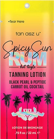 Tan Asz U SPICY SUN RUM Hot Tingle Lotion Packet